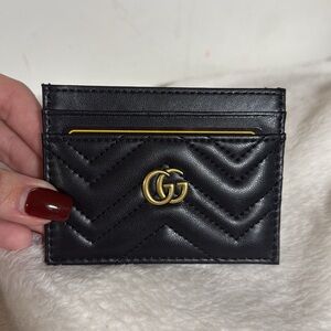 Gucci Black Quilted Leather Card Holder